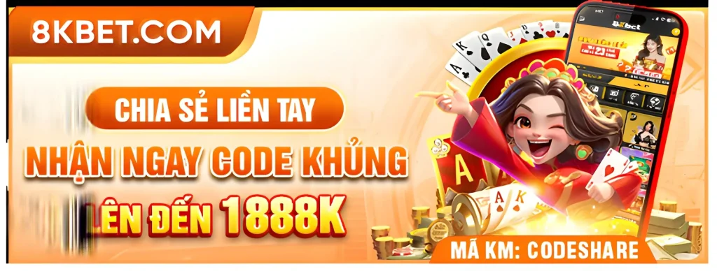 Chia sẻ 8kbet888 tặng 1888k